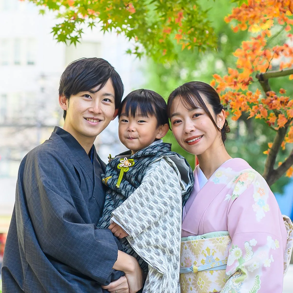 家族で撮影した七五三の写真